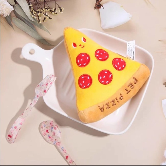 🌟HP🌟Pet Pizza Slice  Soft Squeak toy - Picture 1 of 7